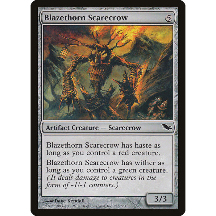 Magic: The Gathering Blazethorn Scarecrow (246) Moderately Played