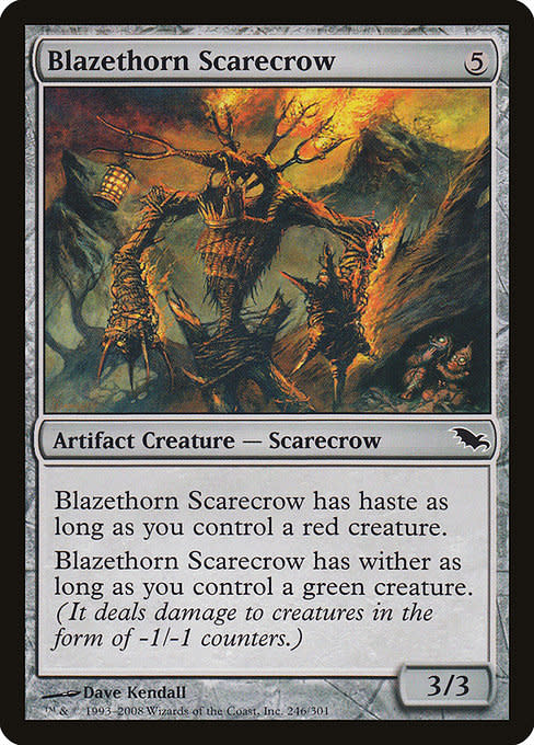 Magic: The Gathering Blazethorn Scarecrow (246) Moderately Played