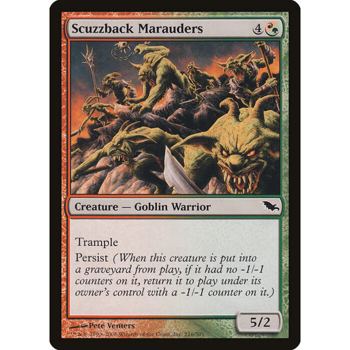 Magic: The Gathering Scuzzback Marauders (216) Moderately Played