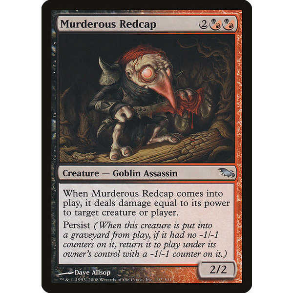 Magic: The Gathering Murderous Redcap (192) Moderately Played