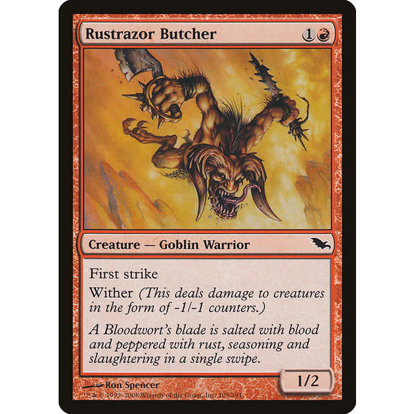 Magic: The Gathering Rustrazor Butcher (105) Moderately Played