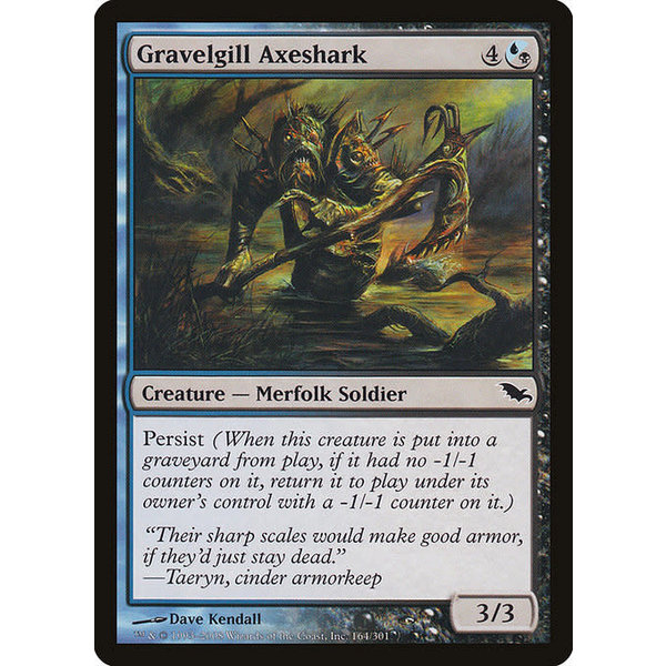 Magic: The Gathering Gravelgill Axeshark (164) Lightly Played Foil