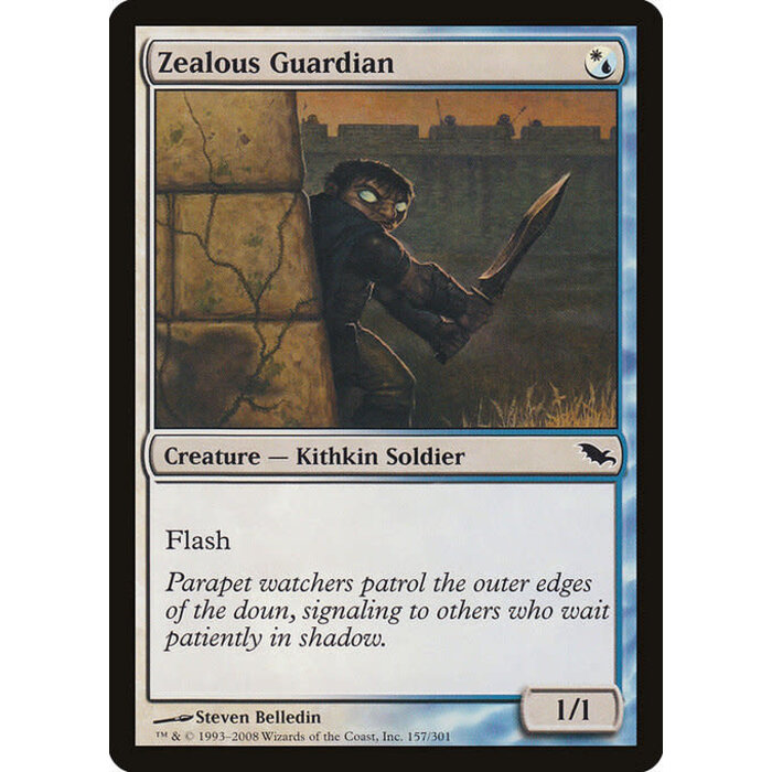 Magic: The Gathering Zealous Guardian (157) Moderately Played