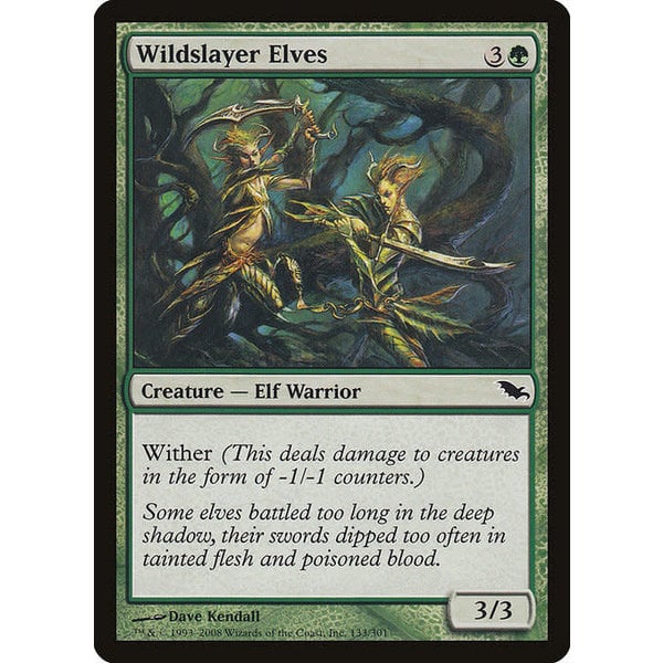 Magic: The Gathering Wildslayer Elves (133) Lightly Played Foil