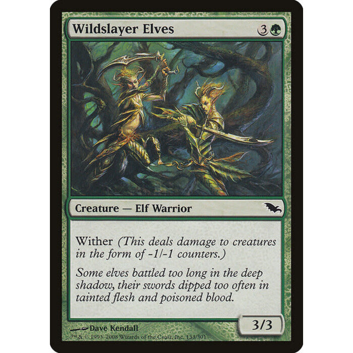 Magic: The Gathering Wildslayer Elves (133) Moderately Played
