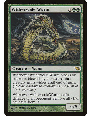 Magic: The Gathering Witherscale Wurm (134) Moderately Played