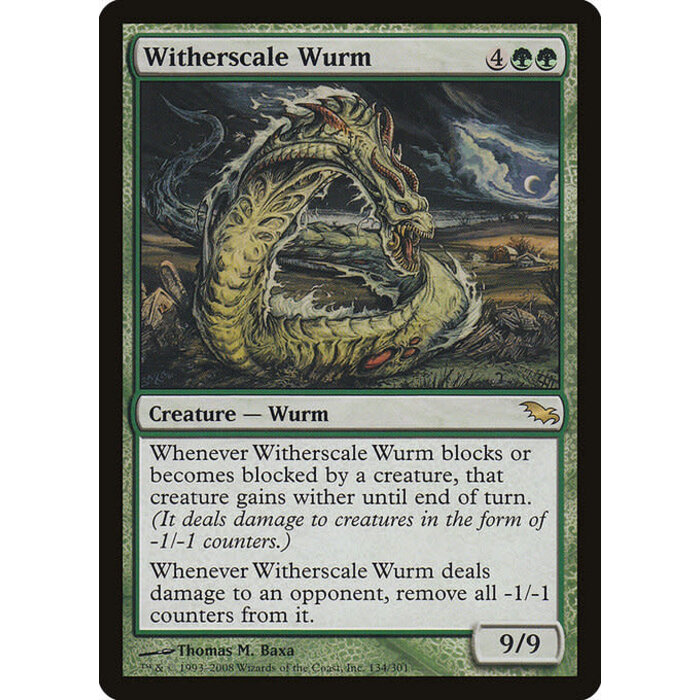 Magic: The Gathering Witherscale Wurm (134) Moderately Played