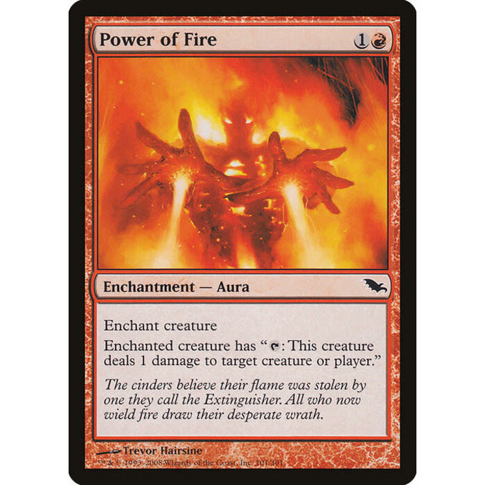 Magic: The Gathering Power of Fire (101) Moderately Played