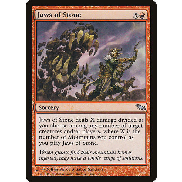 Magic: The Gathering Jaws of Stone (097) Moderately Played Foil