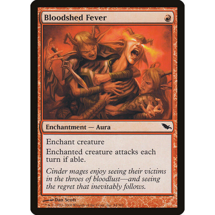 Magic: The Gathering Bloodshed Fever (084) Moderately Played