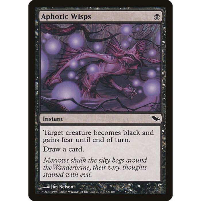 Magic: The Gathering Aphotic Wisps (055) Moderately Played