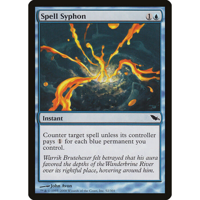 Magic: The Gathering Spell Syphon (052) Moderately Played