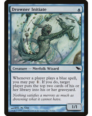 Magic: The Gathering Drowner Initiate (036) Moderately Played