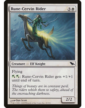 Magic: The Gathering Rune-Cervin Rider (020) Moderately Played