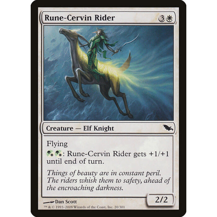Magic: The Gathering Rune-Cervin Rider (020) Moderately Played