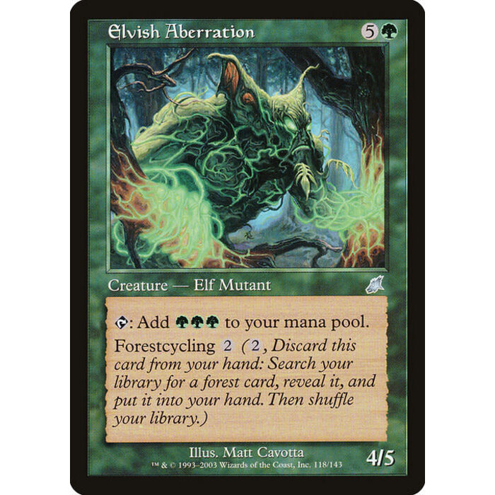 Magic: The Gathering Elvish Aberration (118) Moderately Played