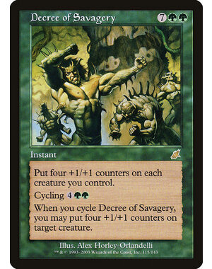 Magic: The Gathering Decree of Savagery (115) Moderately Played