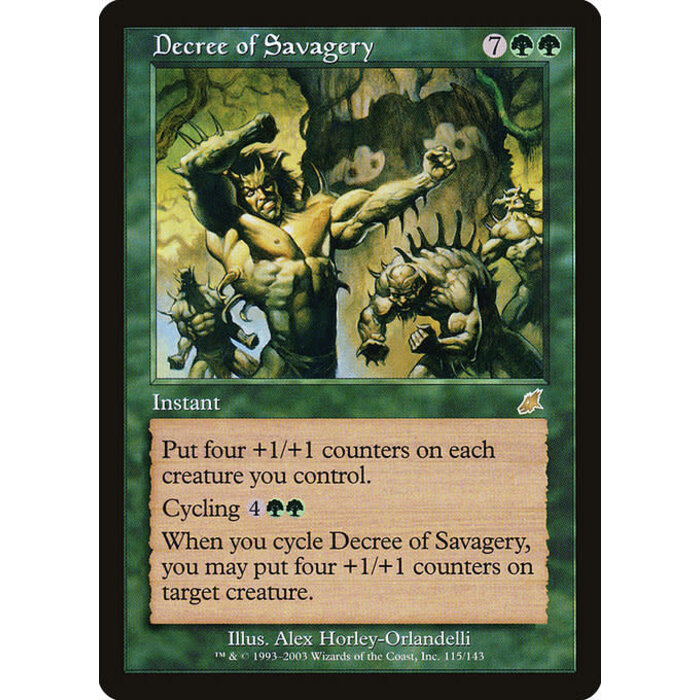 Magic: The Gathering Decree of Savagery (115) Moderately Played