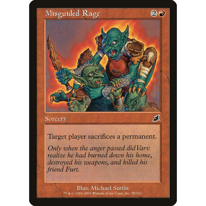 Magic: The Gathering Misguided Rage (099) Lightly Played
