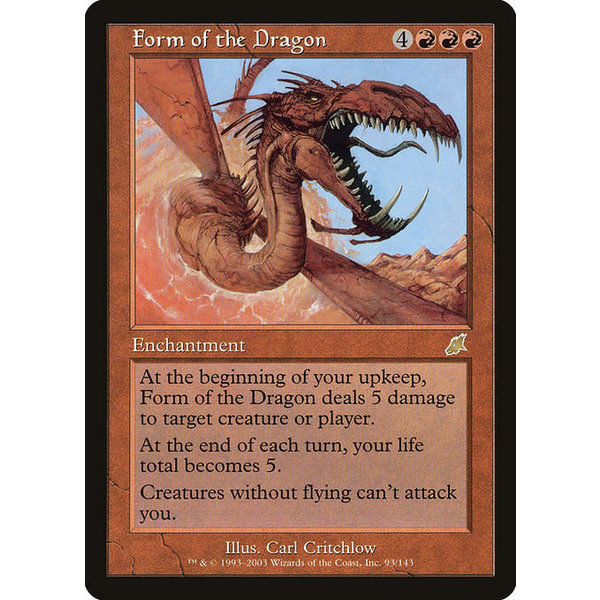 Magic: The Gathering Form of the Dragon (093) Moderately Played