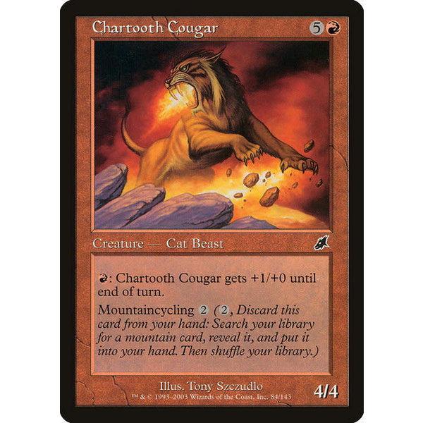Magic: The Gathering Chartooth Cougar (084) Lightly Played