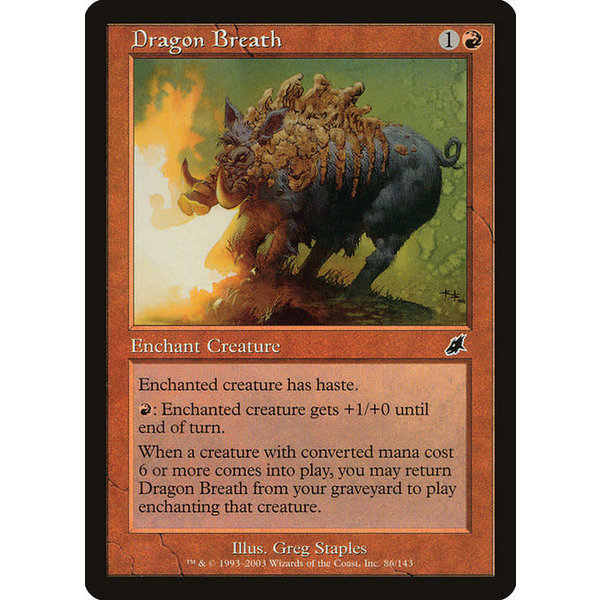 Magic: The Gathering Dragon Breath (086) Lightly Played