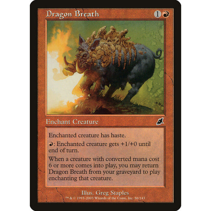 Magic: The Gathering Dragon Breath (086) Lightly Played