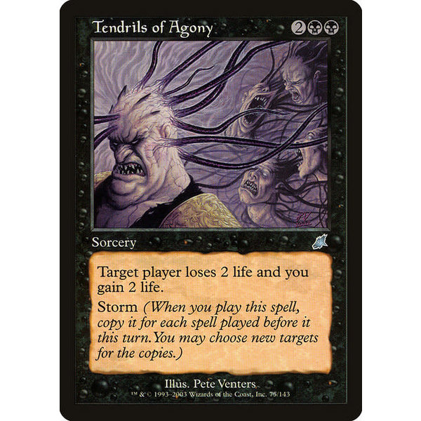 Magic: The Gathering Tendrils of Agony (075) Lightly Played