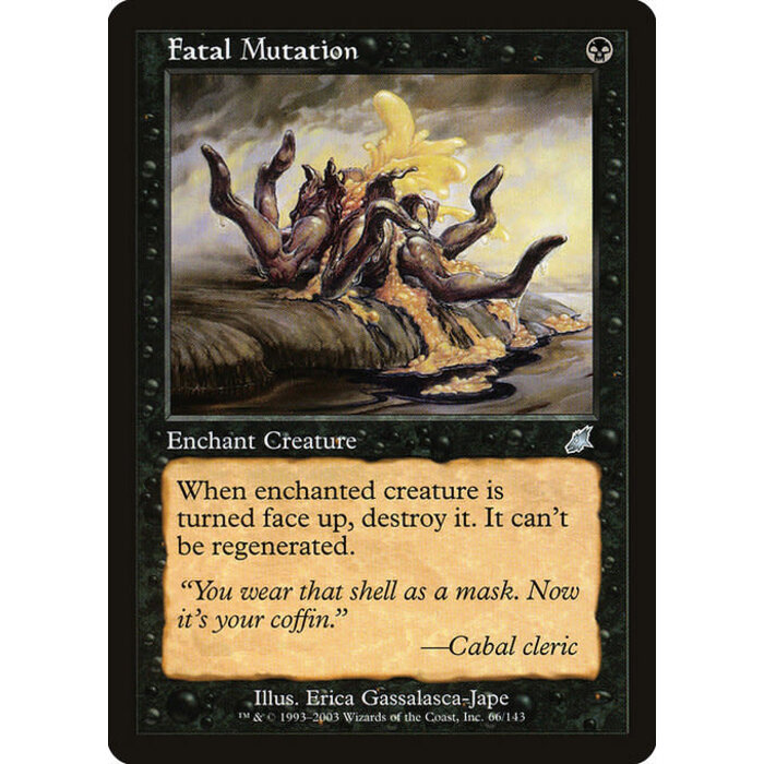 Magic: The Gathering Fatal Mutation (066) Moderately Played