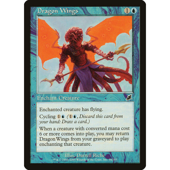 Magic: The Gathering Dragon Wings (034) Moderately Played