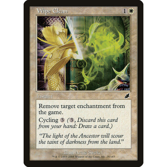 Magic: The Gathering Wipe Clean (026) Moderately Played