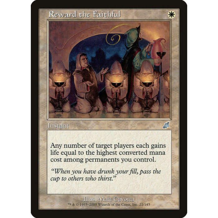 Magic: The Gathering Reward the Faithful (022) Lightly Played