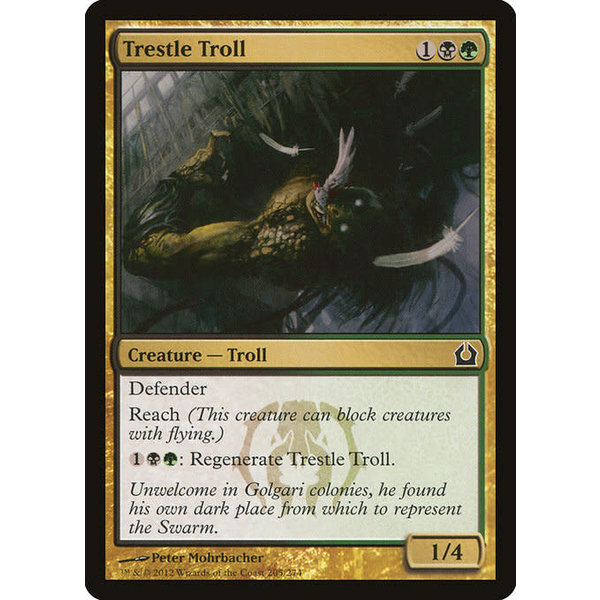 Magic: The Gathering Trestle Troll (205) Moderately Played Foil