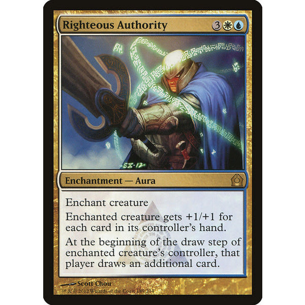 Magic: The Gathering Righteous Authority (189) Moderately Played