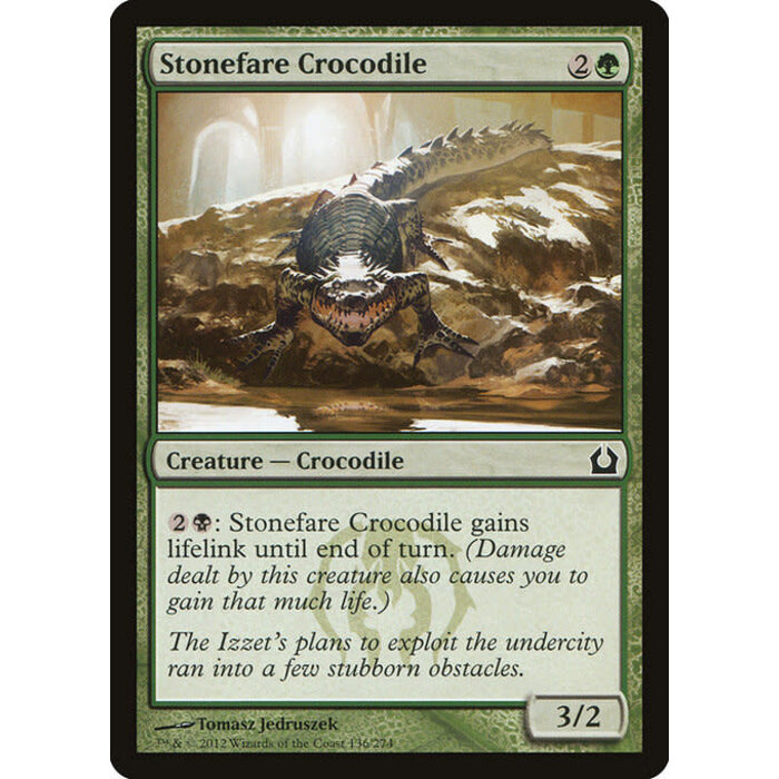 Magic: The Gathering Stonefare Crocodile (136) Moderately Played