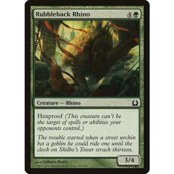 Magic: The Gathering Rubbleback Rhino (132) Moderately Played