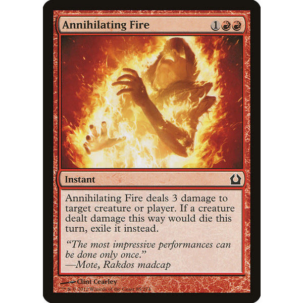 Magic: The Gathering Annihilating Fire (085) Moderately Played Foil