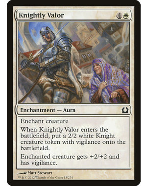 Magic: The Gathering Knightly Valor (013) Moderately Played