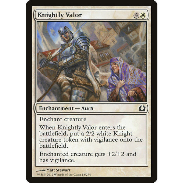 Magic: The Gathering Knightly Valor (013) Moderately Played