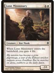 Magic: The Gathering Lone Missionary (034) Moderately Played Foil