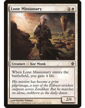 Magic: The Gathering Lone Missionary (034) Moderately Played Foil