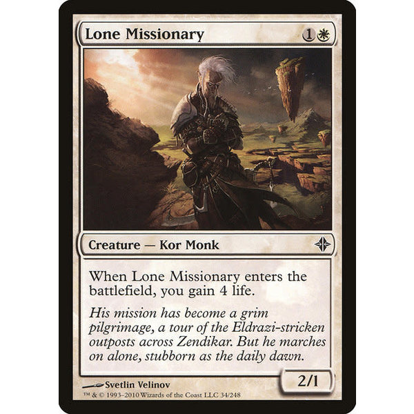 Magic: The Gathering Lone Missionary (034) Moderately Played Foil