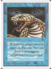 Magic: The Gathering Psychic Venom (076) Moderately Played