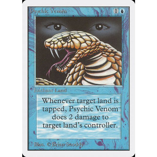 Magic: The Gathering Psychic Venom (076) Moderately Played
