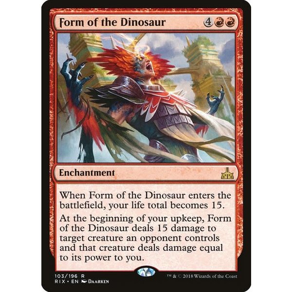 Magic: The Gathering Form of the Dinosaur (103) Lightly Played