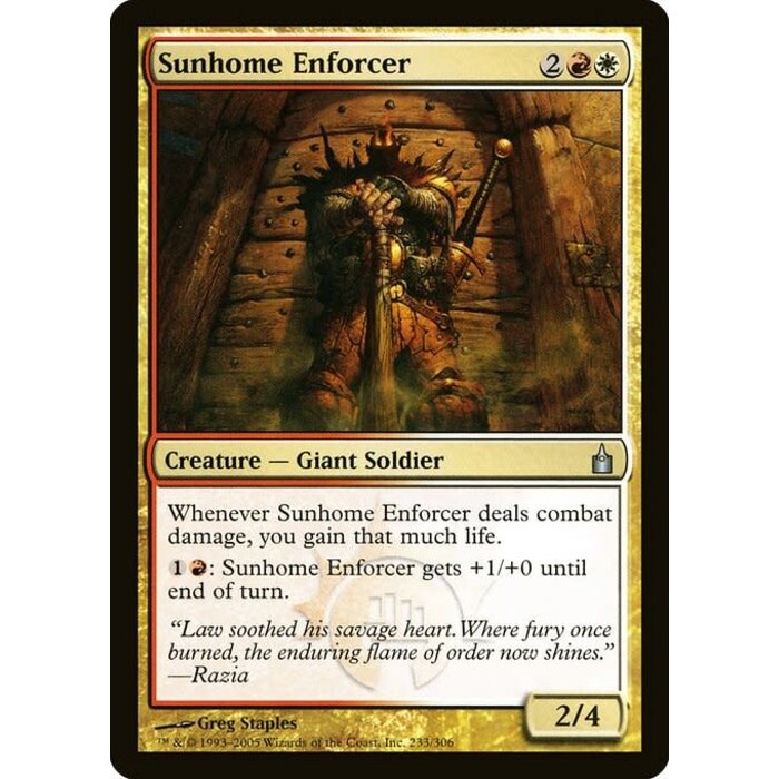 Magic: The Gathering Sunhome Enforcer (233) Lightly Played