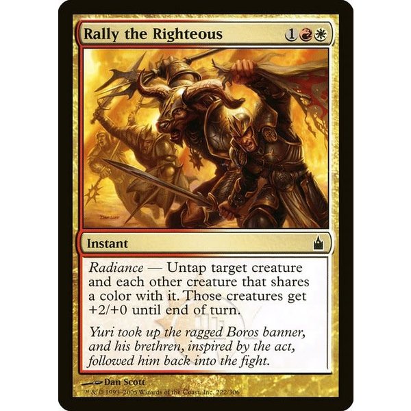 Magic: The Gathering Rally the Righteous (222) Lightly Played