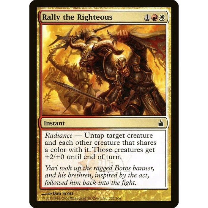 Magic: The Gathering Rally the Righteous (222) Lightly Played