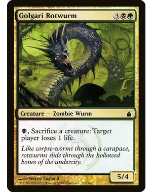 Magic: The Gathering Golgari Rotwurm (210) Lightly Played