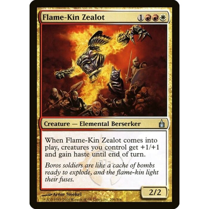 Magic: The Gathering Flame-Kin Zealot (206) Lightly Played Foil